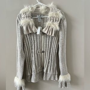 NWT zip up sweater
